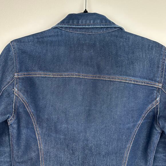 Gap Womens Classic Soft Denim Pockets Button-Up Blue Long Sleeve Jean Jacket XS - Picture 6 of 11